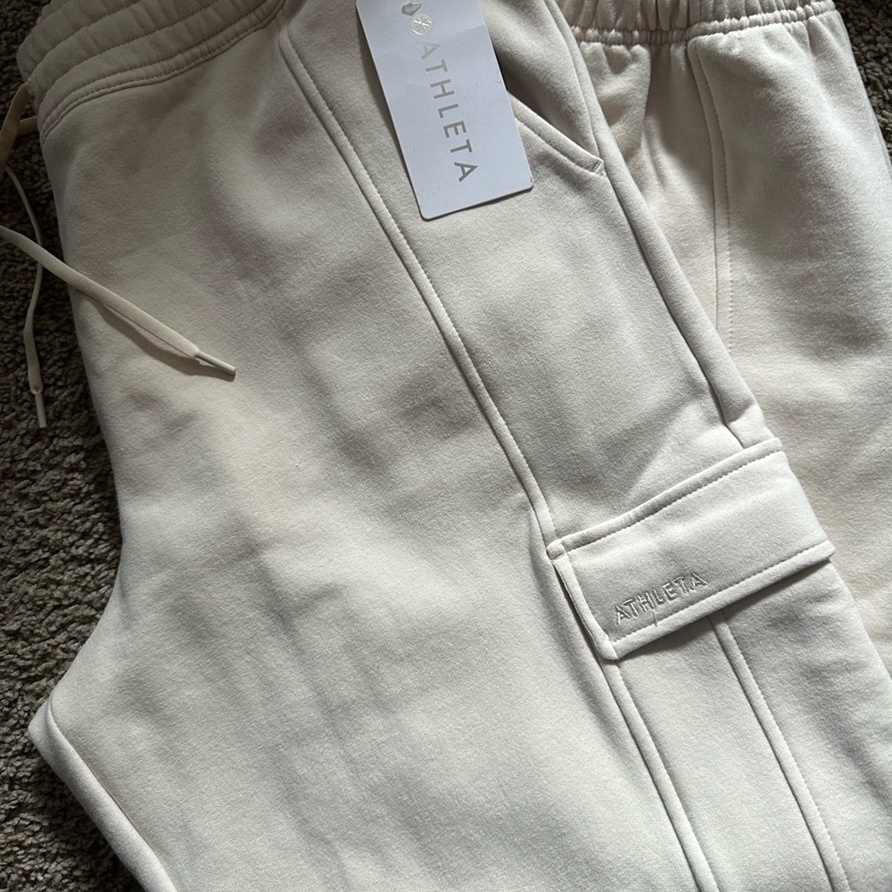 Athleta Cream Joggers